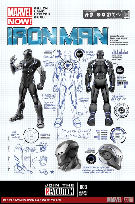 Iron Man (2012) #3 (Pagulayan Design Variant)