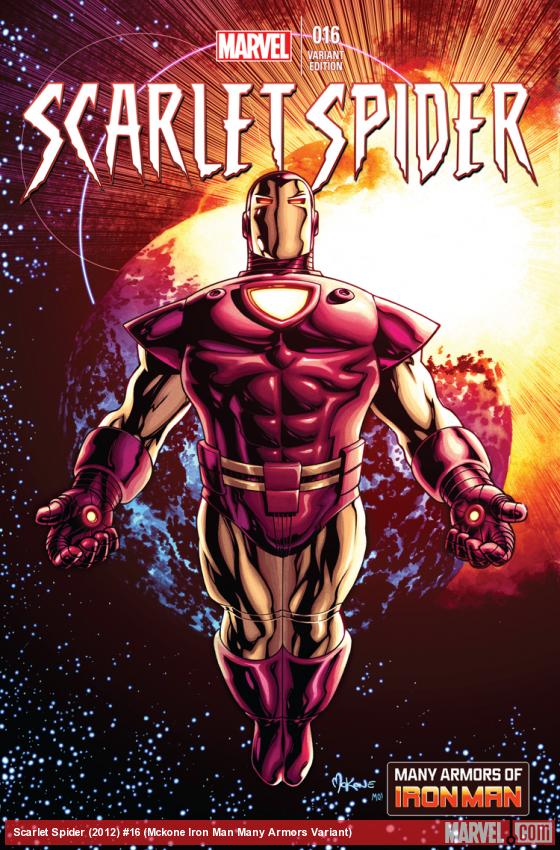 Scarlet Spider (2011) #16 (Mckone Iron Man Many Armors Variant)