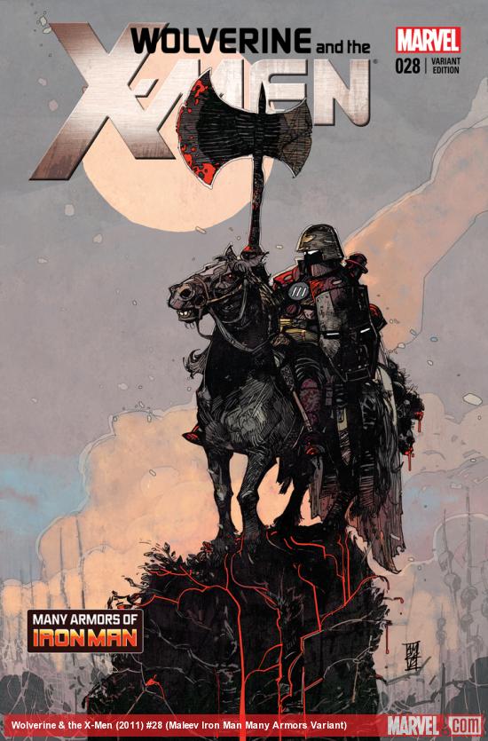WOLVERINE & THE X-MEN 28 MALEEV IRON MAN MANY ARMORS VARIANT (1 FOR 20, WITH DIGITAL CODE)