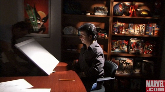 John Romita Jr. on set