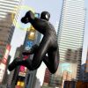Spider-Man in the black costume