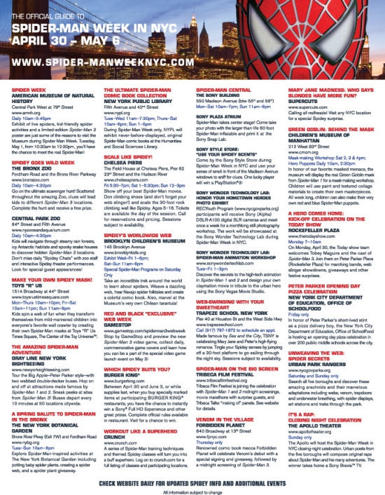 Spider-Man Week in NYC