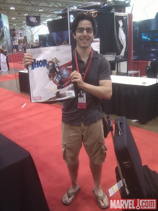 Paolo Rivera and a Thor bag at Fan Expo Canada