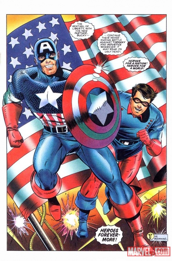 Captain America and Bucky