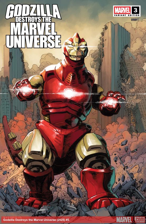 Godzilla Destroys the Marvel Universe (2025) #3 (Variant)