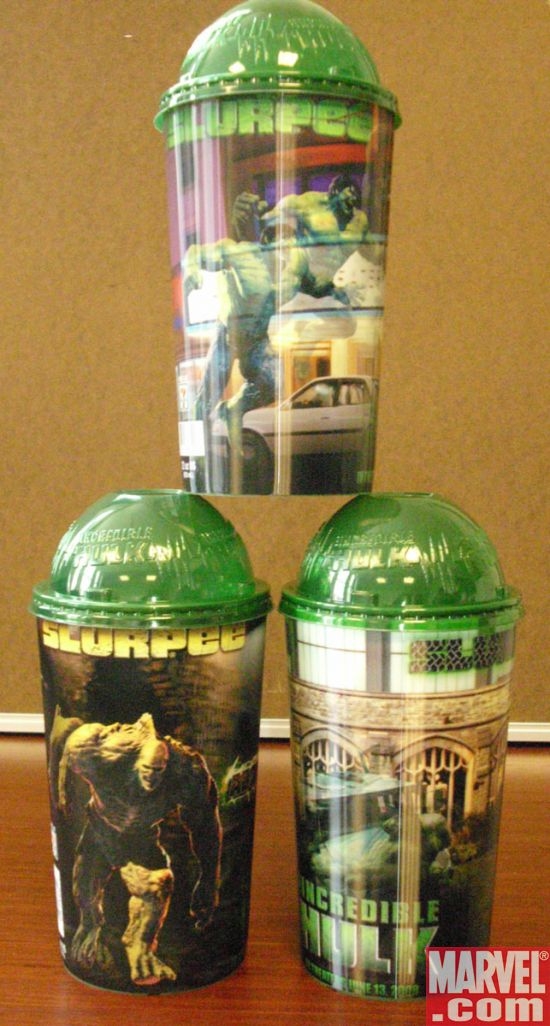 Pyramid stacked Incredible Hulk novelty cups