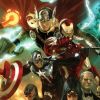 Image Featuring Edwin Jarvis, Avengers, Hawkeye, Iron Man, Spider-Woman (Jessica Drew), Thor