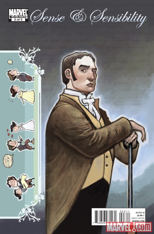 SENSE & SENSIBILITY #3 cover by Sonny Liew