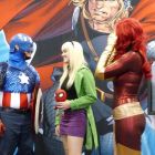 Captain America, Gwen Stacey and Phoenix cosplayers at Marvel's Fan Expo Canada Costume Contest