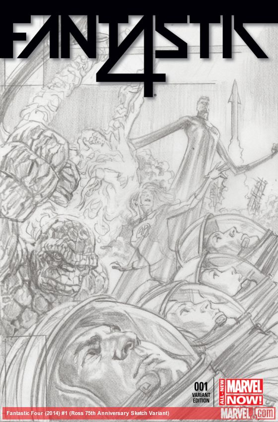 Fantastic Four (2014) #1 (Ross 75th Anniversary Sketch Variant)