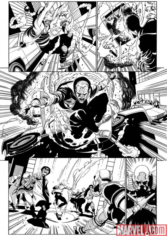 PUNISHER #9 black and white preview art by Tan Eng Haut