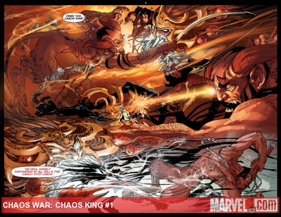CHAOS WAR: CHAOS KING #1 preview page by Michael Kaluta