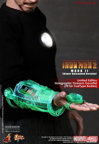 Limited Edition Holographic Forearm Gauntlet from Sideshow and Hot Toys
