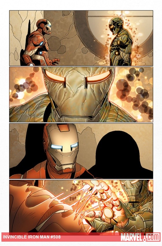Invincible Iron Man #508 preview art by Salvador Larroca