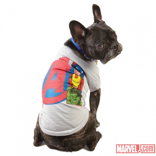 Avengers White Dog Tee by Fetch availabe at PetSmart