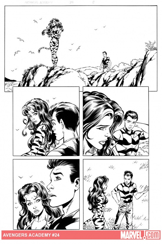 Avengers Academy #24 inked preview art by Tom Grummett