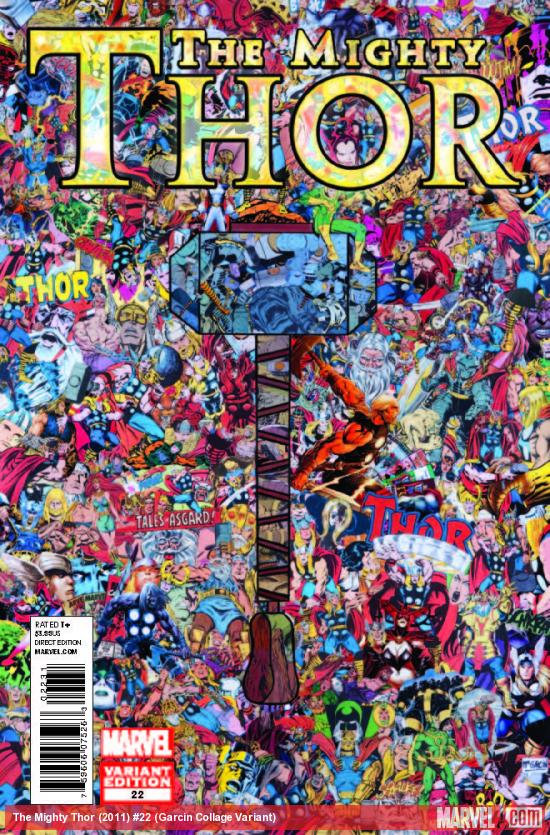 THE MIGHTY THOR 22 GARCIN COLLAGE VARIANT (WITH DIGITAL CODE)