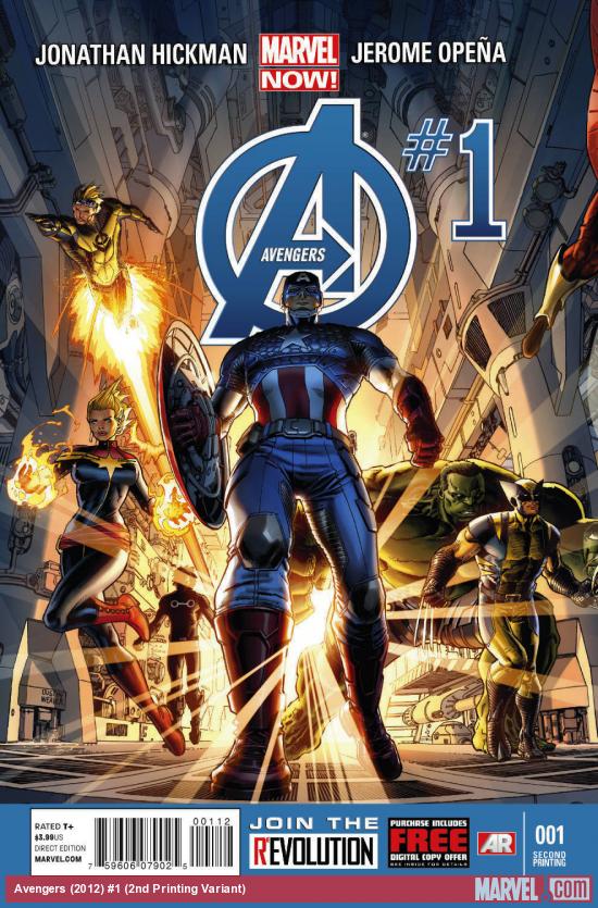 AVENGERS 1 2ND PRINTING VARIANT 