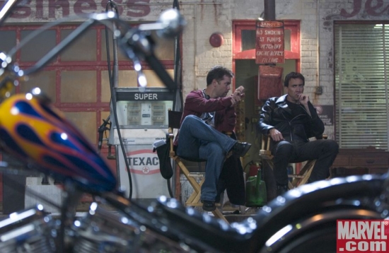 On Set with Director Mark Steven Johnson and Nicolas Cage
