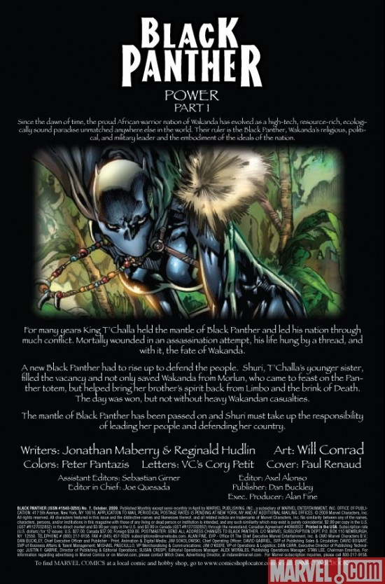 BLACK PANTHER #7 Page 1