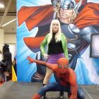 Gwen Stacey and Spider-Man cosplayers at Fan Expo Canada