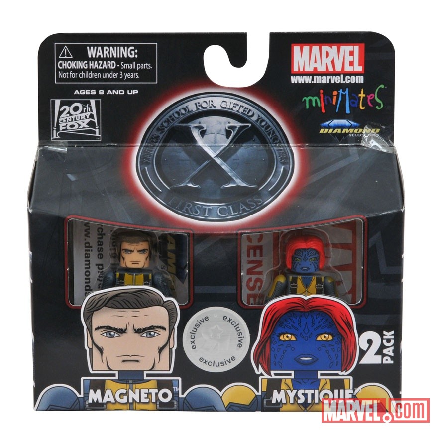 Magneto and Mystique X-Men: First Class movie Minimates from Diamond Select Toys