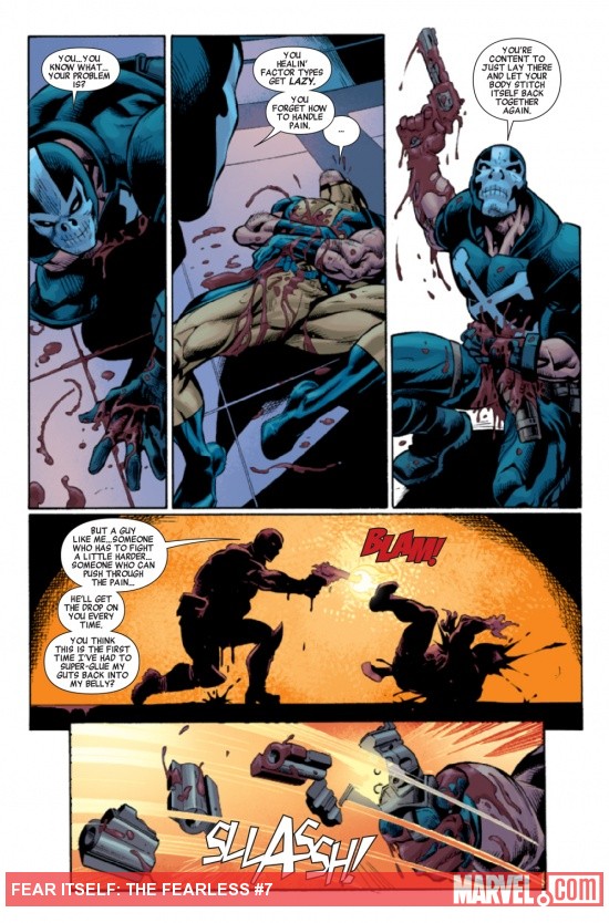 Fear Itself: The Fearless #7 interior page by Mark Bagley