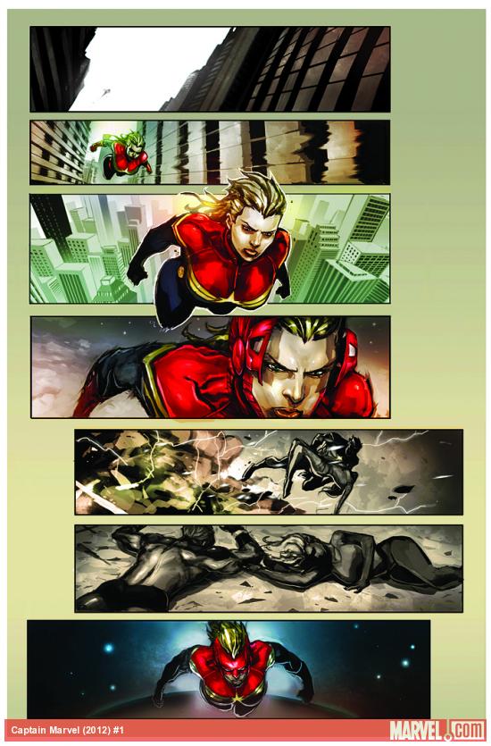 Captain Marvel (2012) #1 preview art by Dexter Soy