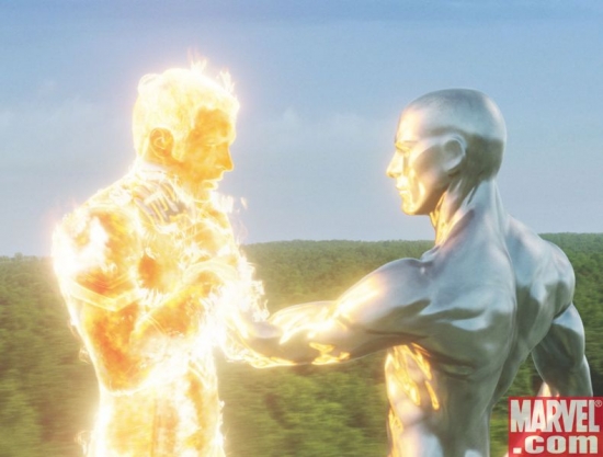 Human Torch adn Silver Surfer