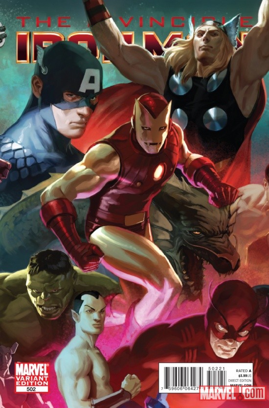 Invincible Iron Man #502 variant cover by Marko Djurdjevic