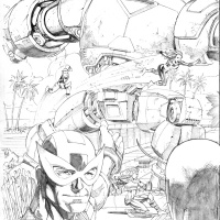 Avengers Academy #21 preview pencils by Sean Chen