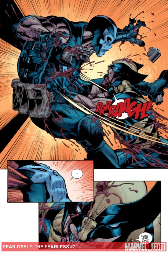 Fear Itself: The Fearless #7 interior page by Mark Bagley
