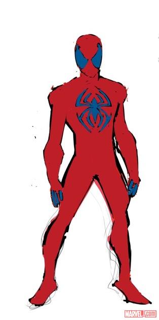 Scarlet Spider design art by Ryan Stegman