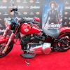 Harley-Davidson motorcycle on Avengers red carpet