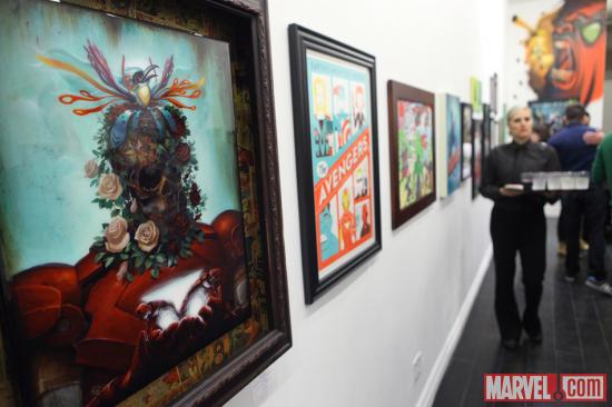 Avengers-inspired art at Gallery1988 in Los Angeles