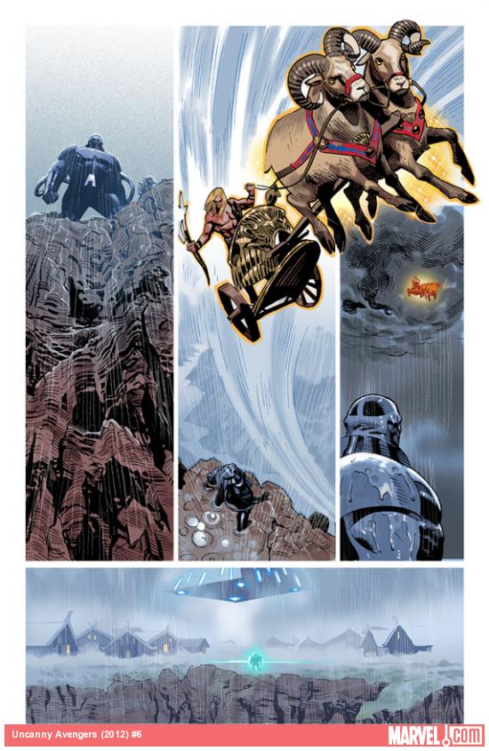 Uncanny Avengers #6 preview art by Daniel Acuna