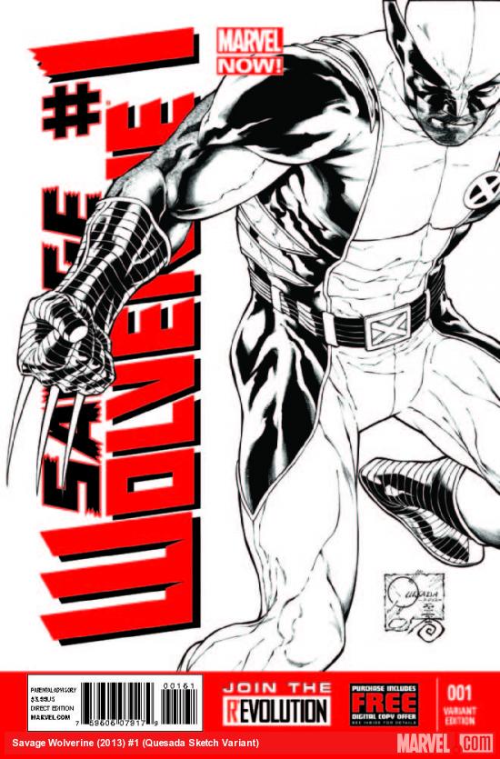 Savage Wolverine (2013) #1 (QUESADA SKETCH VARIANT)