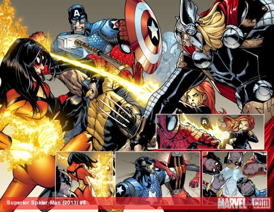 Superior Spider-Man #8 preview art by Humberto Ramos