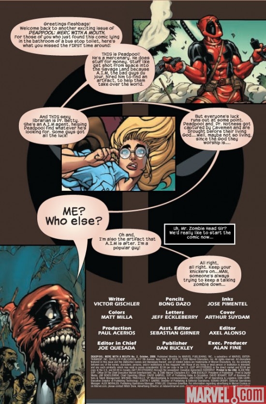 DEADPOOL: MERC WITH A MOUTH #2 Page 1