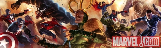Image Featuring Venom (Mac Gargan), Hawkeye (Kate Bishop), Captain America, Secret Warriors, Hulkling, Loki, Nick Fury, Patriot, Spider-Man, Wiccan, Young Avengers