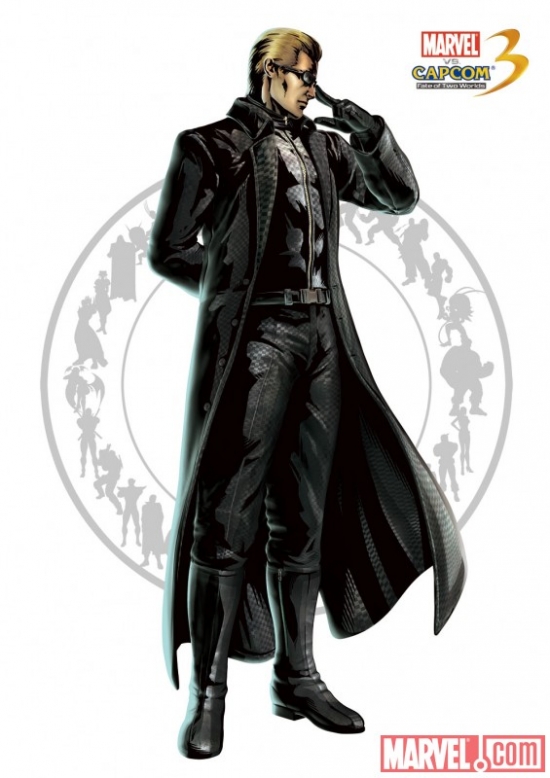 Wesker character art from Marvel vs. Capcom 3