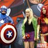 Captain America, Gwen Stacey and Phoenix cosplayers at Marvel's Fan Expo Canada Costume Contest