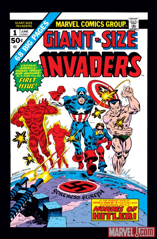 Image Featuring Captain America, The Winter Soldier, Sub-Mariner, Human Torch (Jim Hammond), Invaders