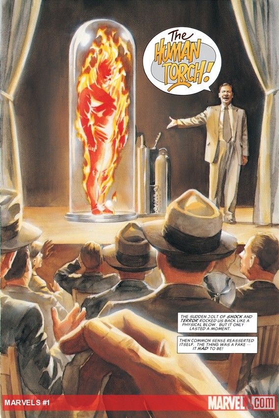Phineas Horton unveils the original Human Torch