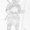 5 Ronin Deadpool sketch art by Leandro Fernandez