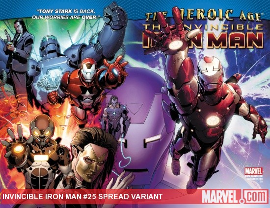 Invincible Iron Man (2008) #25, Spread Variant