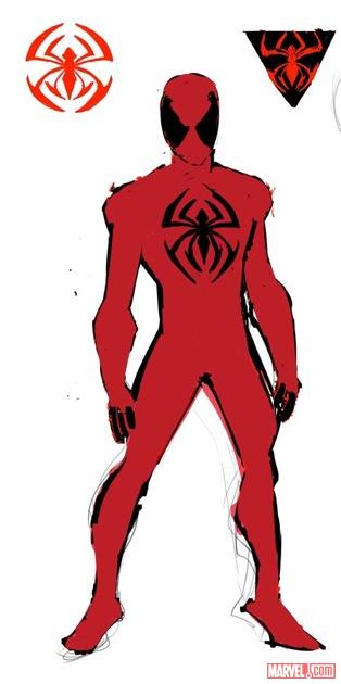 Scarlet Spider design art by Ryan Stegman