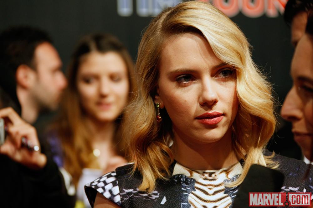 Scarlett Johansson (Black Widow) at the Marvel's The Avengers red carpet premiere in Rome