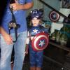A young Captain America cosplayer at El Capitan Theatre's midnight screening of Marvel's The Avengers