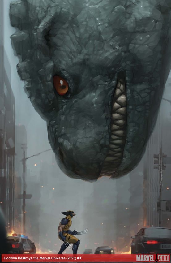 Godzilla Destroys the Marvel Universe (2025) #3 (Variant)